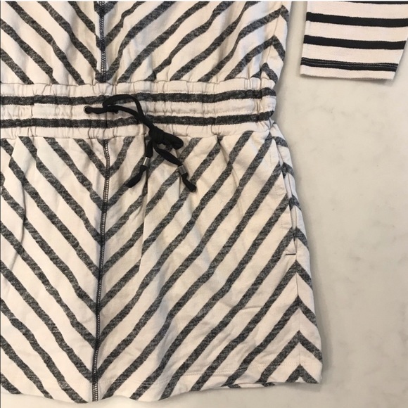 LOFT striped cotton drawstring waist dress - Picture 3 of 3